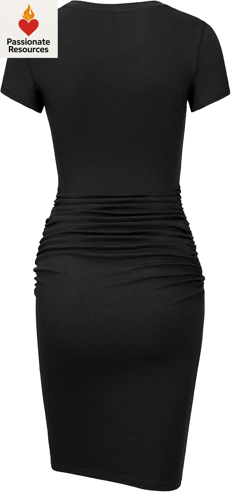 Women'S Short Sleeve Ruched Bodycon Sundress Knee Length T Shirt Dresses 2025 Trendy Casual Outfits