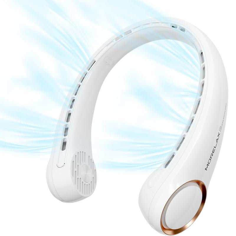 Neck Fan, USB Rechargeable Personal Fan, 3 Speeds Adjustable Powerful Strong Wind 360° Cooling, Quiet, No Blade Design, No Hair Twisting, Summer Gifts