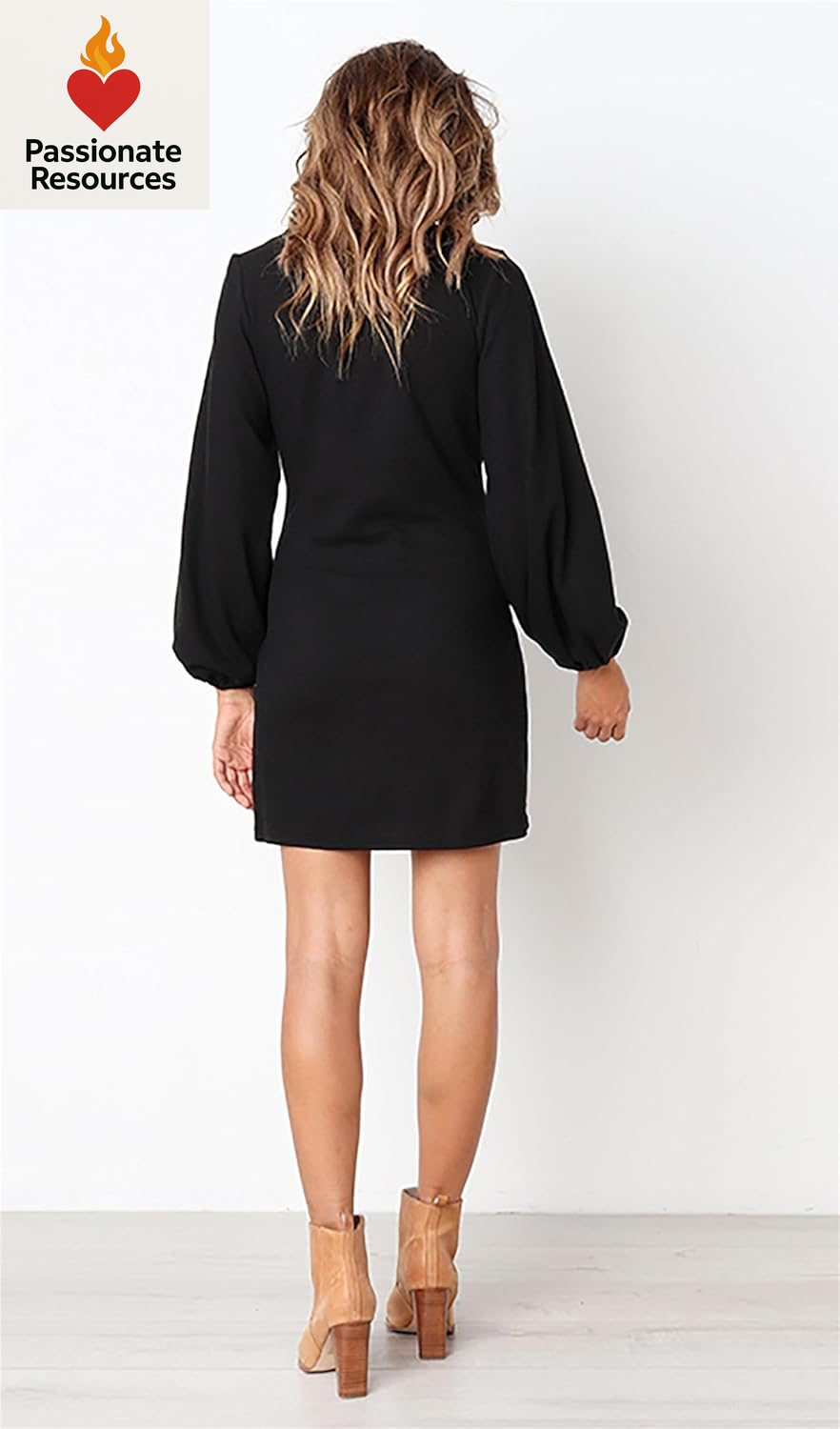 Womens Fall Elegant Long Lantern Sleeve Short Dress Wedding Guest Crewneck Tie Waist Knit Cocktail Dresses