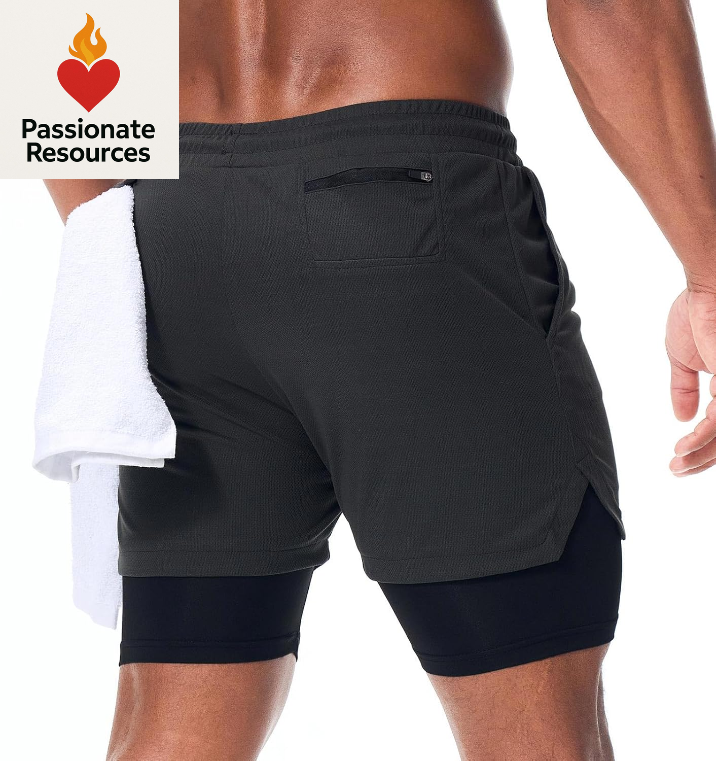 Men'S Running Shorts Quick Dry Workout Gym Shorts Athletic 2-In-1 Stealth Shorts Outdoor Short for Men with Pockets