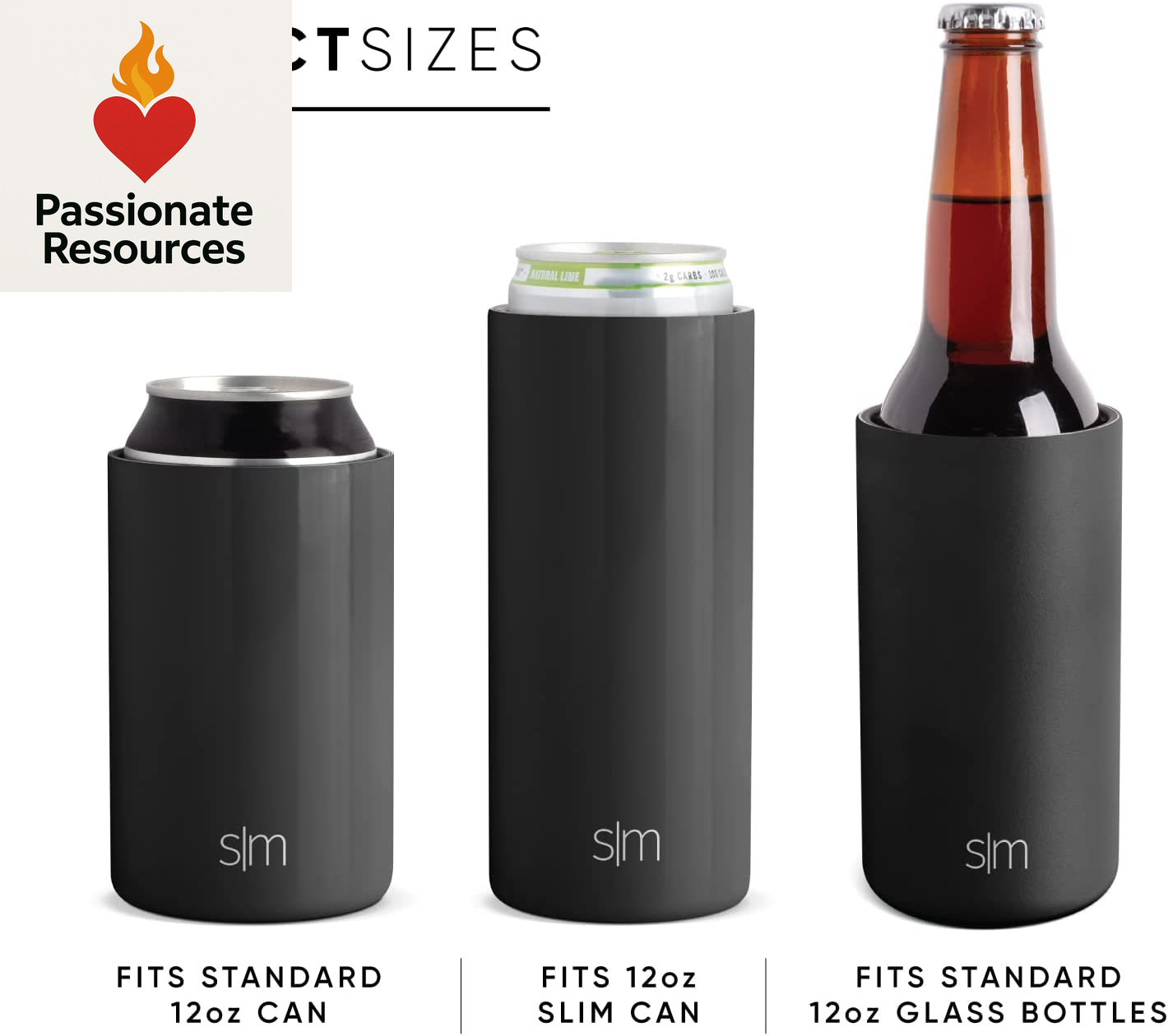 Standard Can Cooler for Beer, Soda, Sparkling Water | Vacuum Insulated Stainless Steel Drink Sleeve Holder Gift for 12Oz Regular | Ranger Collection | Midnight Black