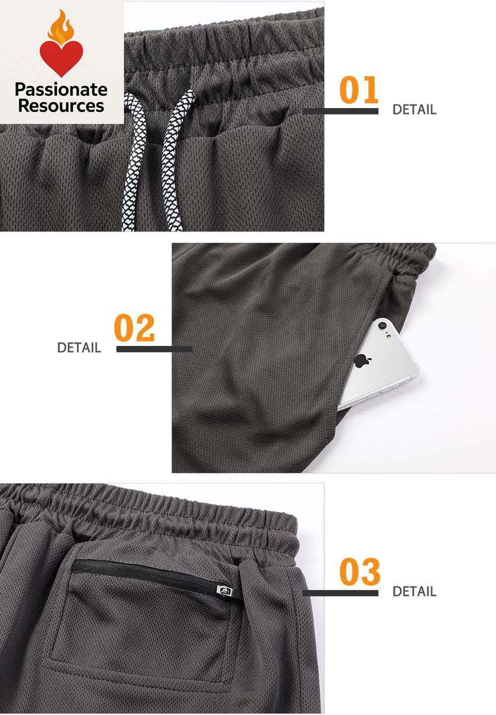 Men'S Running Shorts Quick Dry Workout Gym Shorts Athletic 2-In-1 Stealth Shorts Outdoor Short for Men with Pockets