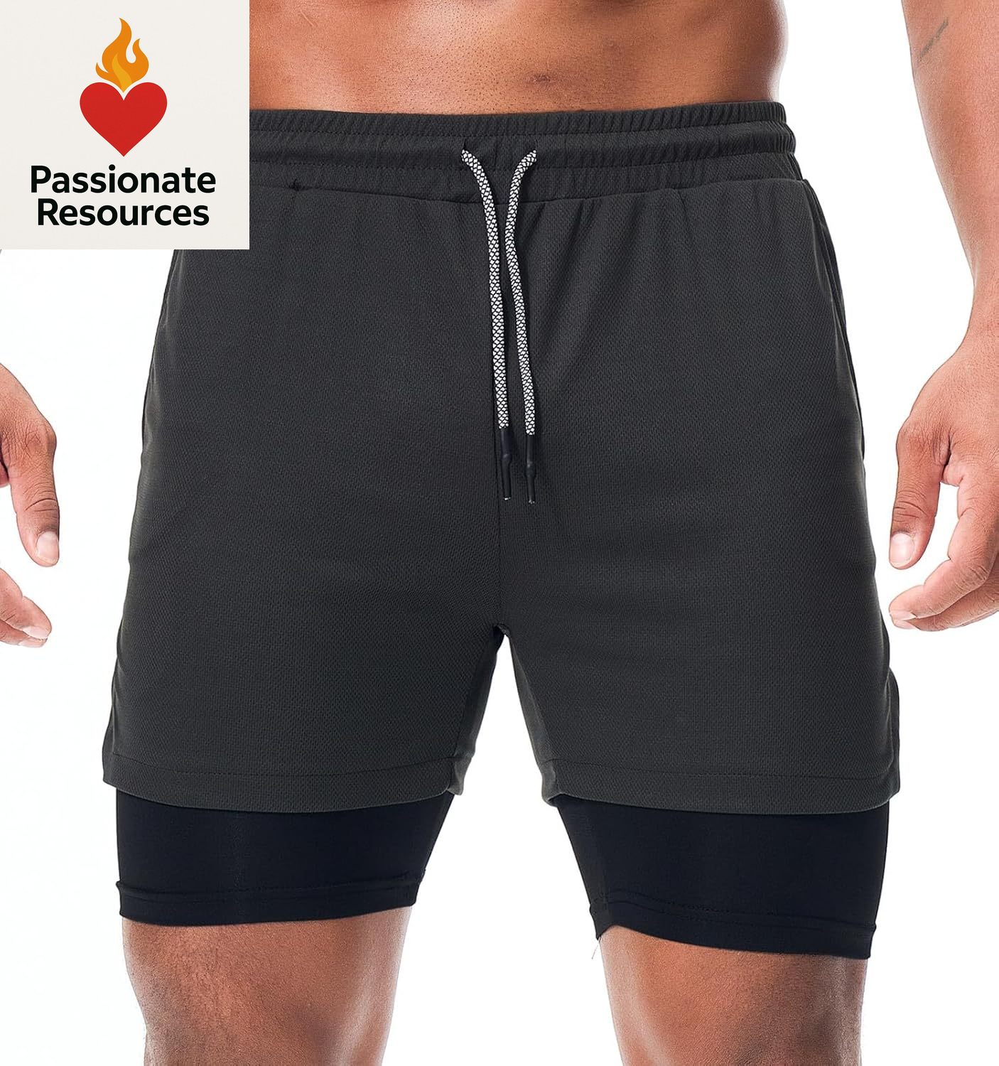 Men'S Running Shorts Quick Dry Workout Gym Shorts Athletic 2-In-1 Stealth Shorts Outdoor Short for Men with Pockets