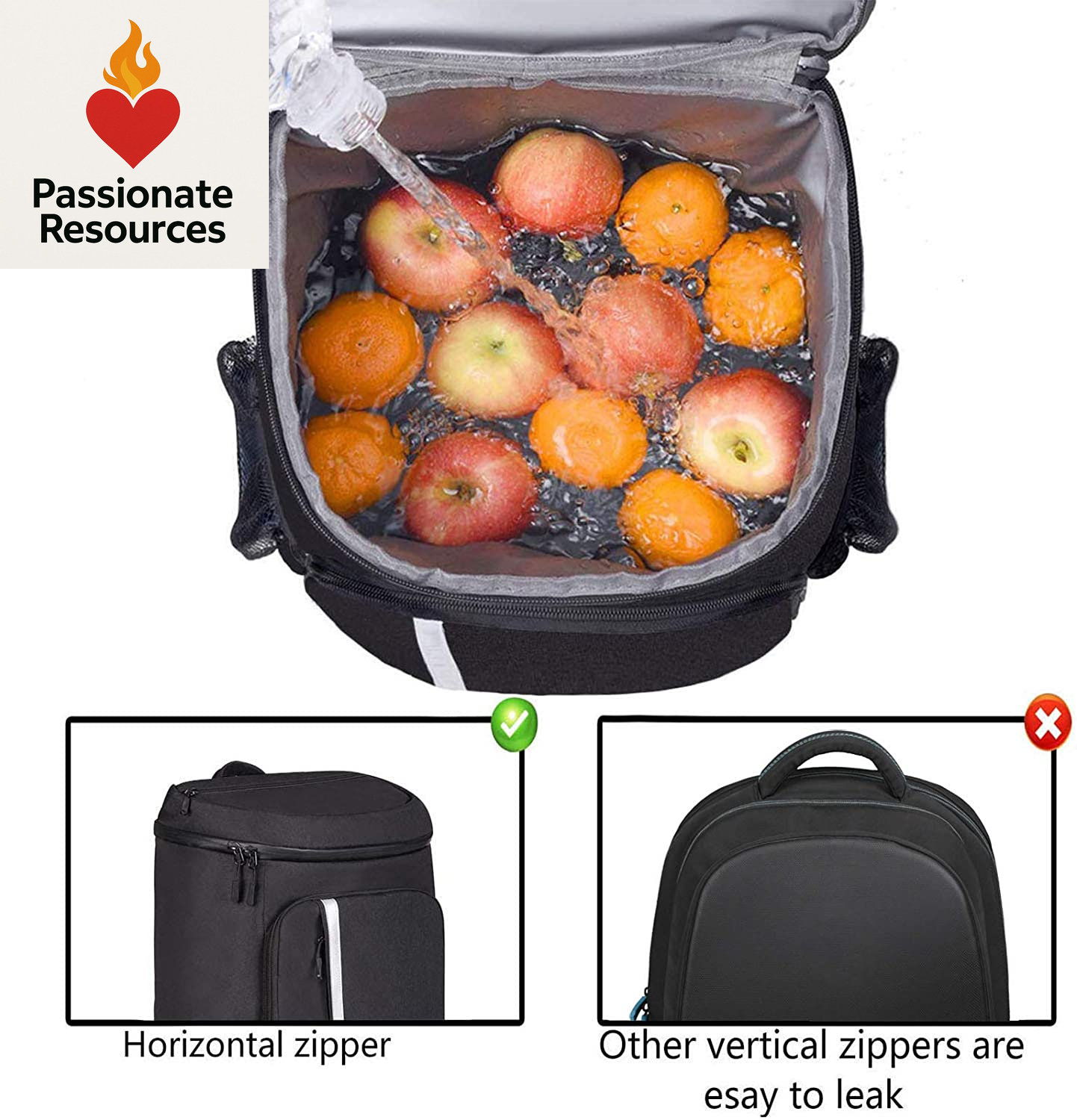 Backpack Cooler Leakproof Insulated Waterproof Backpack Cooler Bag, Lightweight Soft Beach Cooler Backpack for Men Women to Work Lunch Picnics Camping Hiking, 30 Cans
