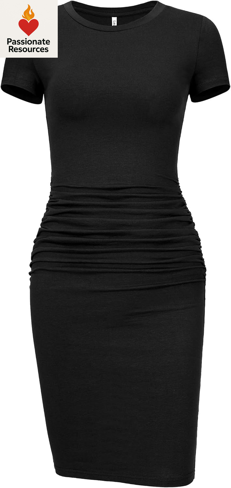 Women'S Short Sleeve Ruched Bodycon Sundress Knee Length T Shirt Dresses 2025 Trendy Casual Outfits