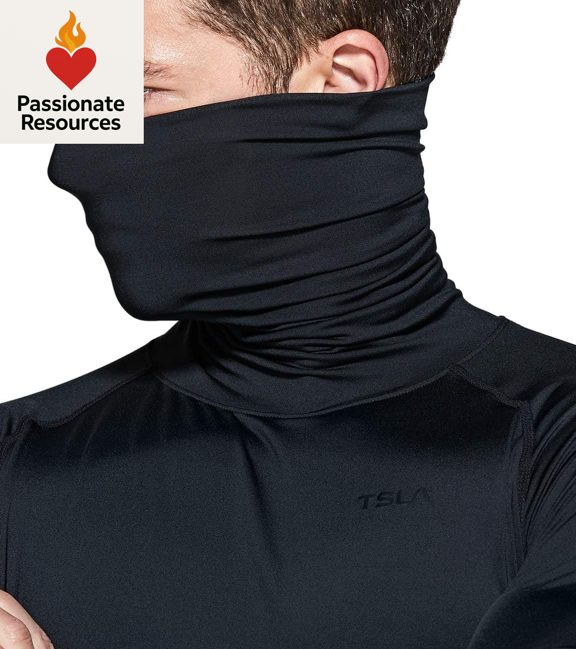 Men'S UPF 50+ Mock Long Sleeve Compression Shirts, Athletic Workout Shirt, Base Layer for Water Sports