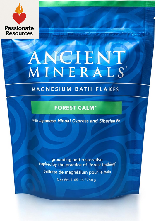 Magnesium Bath Flakes Forest Calm - Resealable Magnesium Bag of Zechstein Chloride Alternative to Epsom Bath Salt (1.65 Lb)