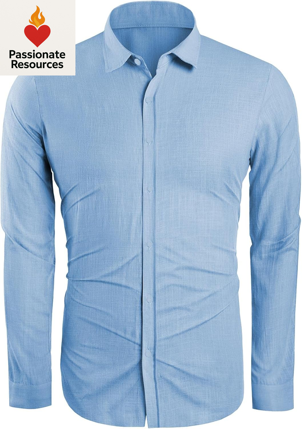 Mens Button down Shirt Linen Cotton Shirts Casual Long Sleeve Spread Collar Lightweight Beach Plain Tops